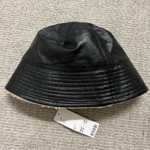 Urban Outfitters Leather Bucket Hat NEW